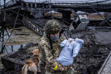 Український захисник. Фото Тимоті Фадека, 04.03.2022, м. Ірпінь